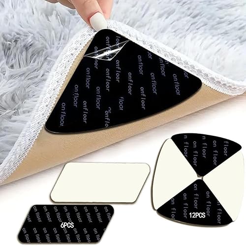Agarre antideslizante para alfombra, cinta lavable y reutilizable para suelos de madera dura y alfombras planas, mantiene tu alfombra en su lugar y