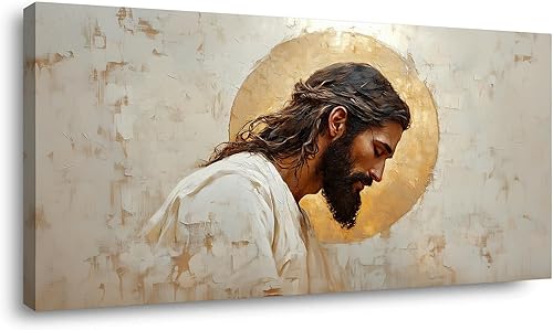 Miniatura 33 de ZOMNAI Pintura al óleo de bosque nebuloso y misterioso de otoño para sala de estar y oficina, obra de arte vintage y retro en lienzo, estilo Arte de