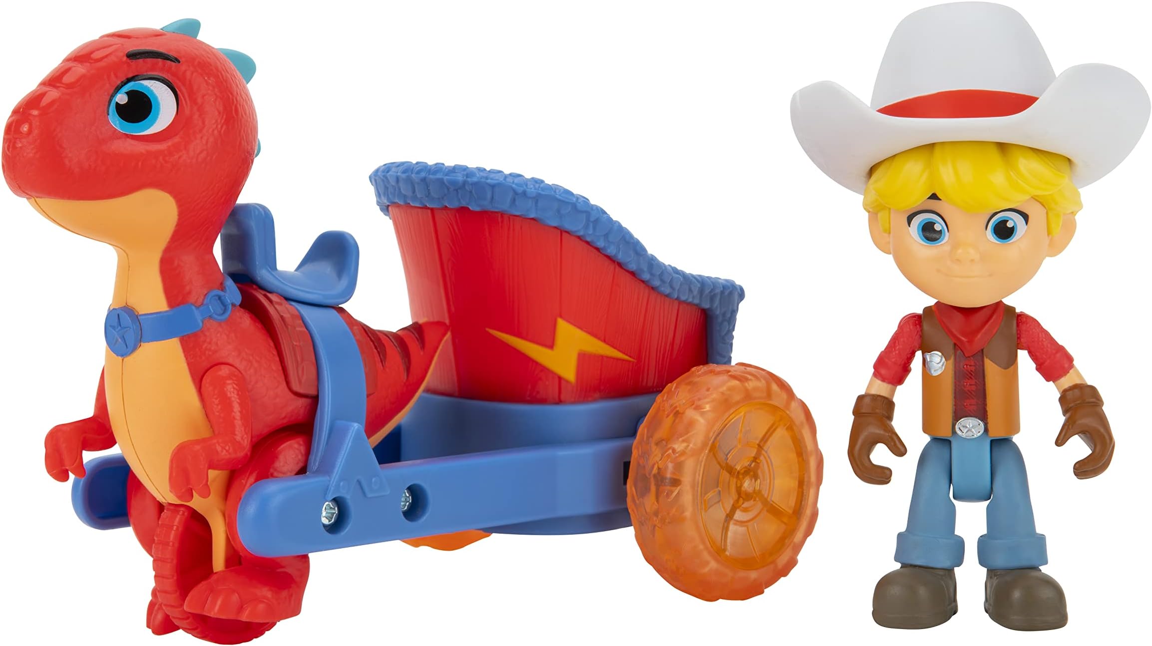 Vehicle Pull Back 5 Blitz Chariot & 3” Dino Jon-Three Styles to Collect-Toys for Kids Featuring Your Favourite Pre-Westoric Ranchers