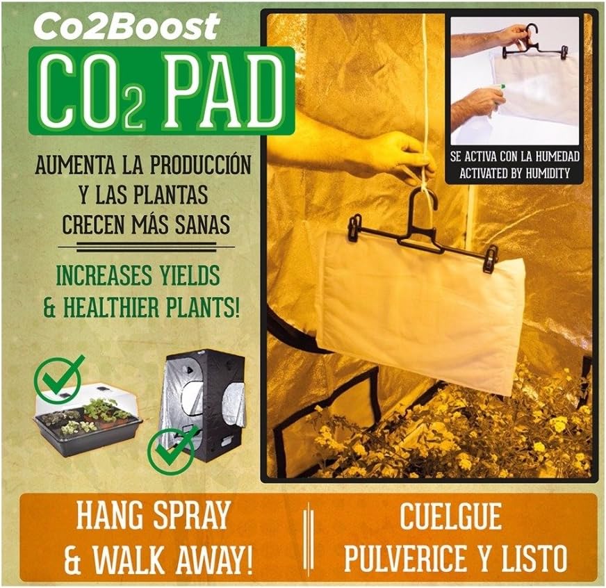 Natural Greenhouse Indoor Co2Pad Generator for Growing EZ CO2 with Hanger (1x)