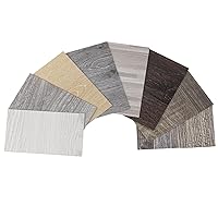 Vista 1 de Art3d - Juego de muestras de azulejos de vinilo adhesivos tipo tablón de madera, superficie rígida, núcleo duro, autoadhesivos, fáciles de usar