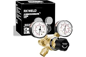 RX WELD Argon/CO2 Regulator For MIG and TIG Welding, CGA580 Inlet Connection co2 regulator gauge