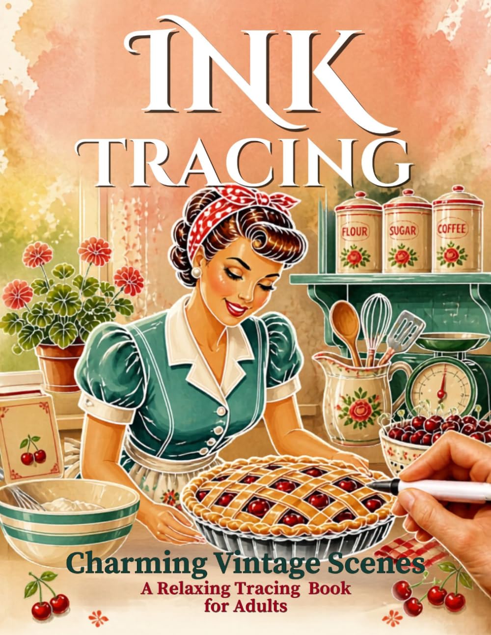 Ink Tracing: Charming Vintage Scenes — A Relaxing Tracing Book for Adults