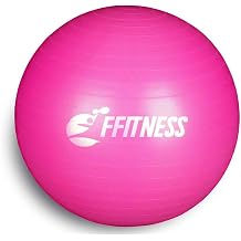 FFitness Total Body Balance Ball for Prenatal Gymnastics | Big Gymball 55 65 75 85 95 cm Anti-Burst for Core Stability | Abdominal Exercises, Resistance, Strengthening