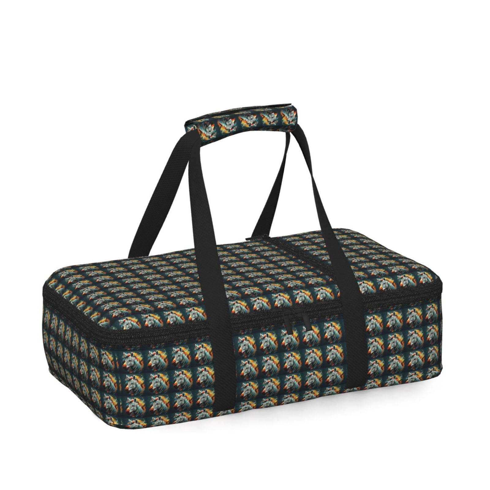 Abstract Animal Zebra Print Insulated Thermal Food Storage Bag Daily Reusable Picnic Tote Lunch Box Home