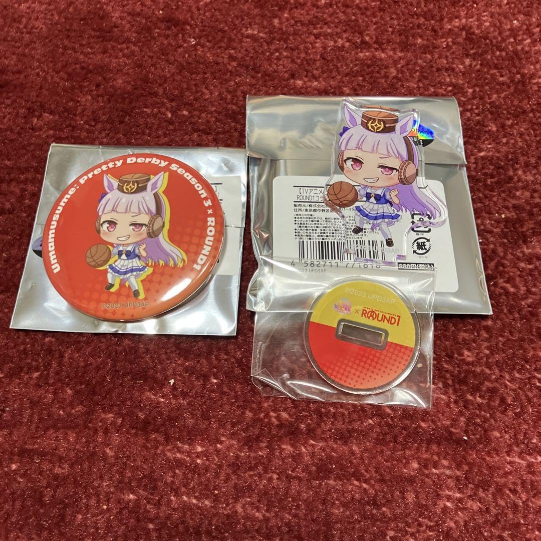 Amazon.co.jp: ウマ娘 コラボ ちびキャラアクスタ・缶バッジ ゴールド 