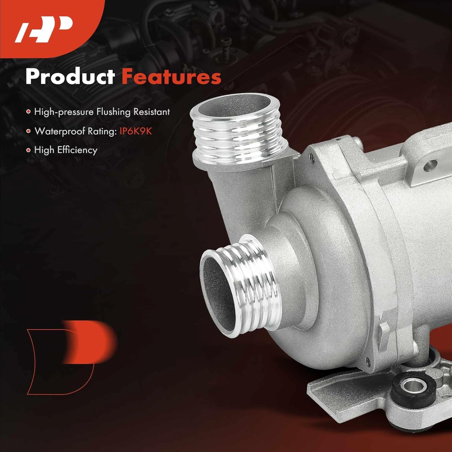 A-Premium 4 Pins Engine Electric Water Pump Compatible with BMW 528i 2011, X3 2011-2012, 3.0L, Replace# 11517583836