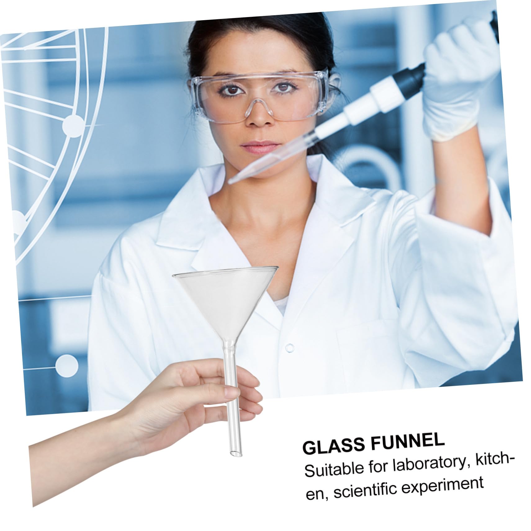Toyvian 4 Stück Glastrichter Aus Laborglas Mit Kurzem Hals Präzise Flüssigkeitsübertragung Für Labor Basteln Und Kleines Abfüllen Chemikalienbeständig Transparent Stabile Wand