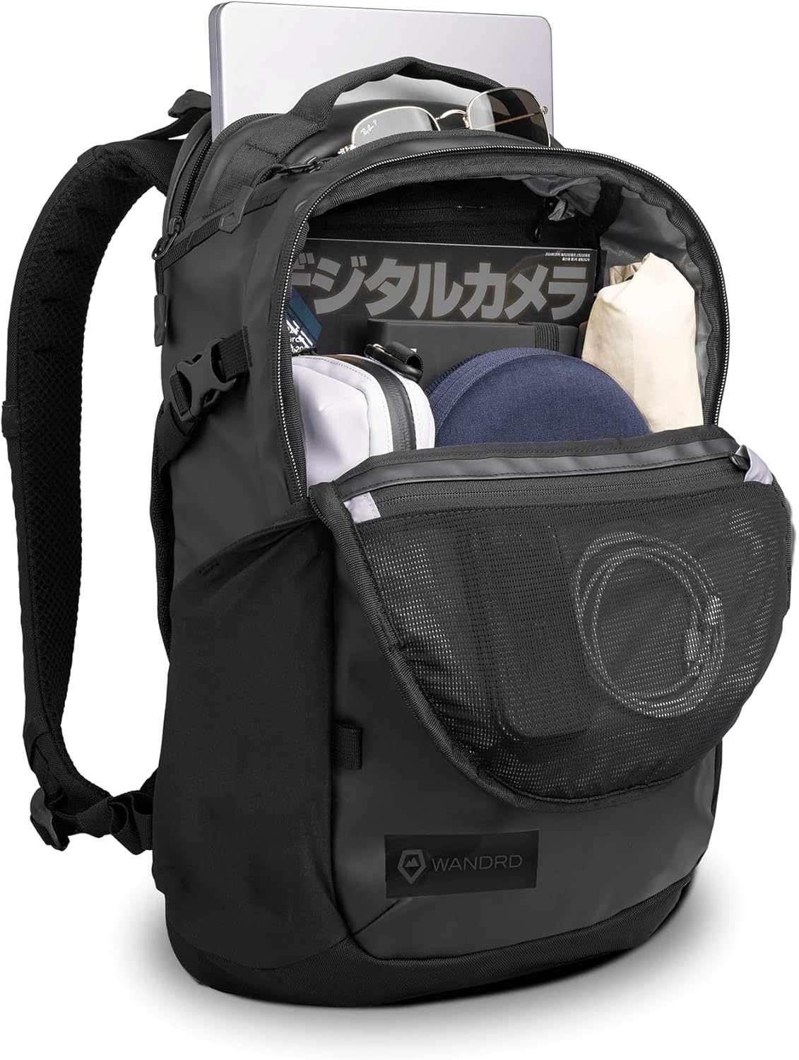 WANDRD NIMBUS 18L: Lightweight Travel Backpack for Men and Women, Weather Resistant Everyday Bag with Padded Shoulder Straps, Laptop Bag and Traveling Bag for Office (Black)