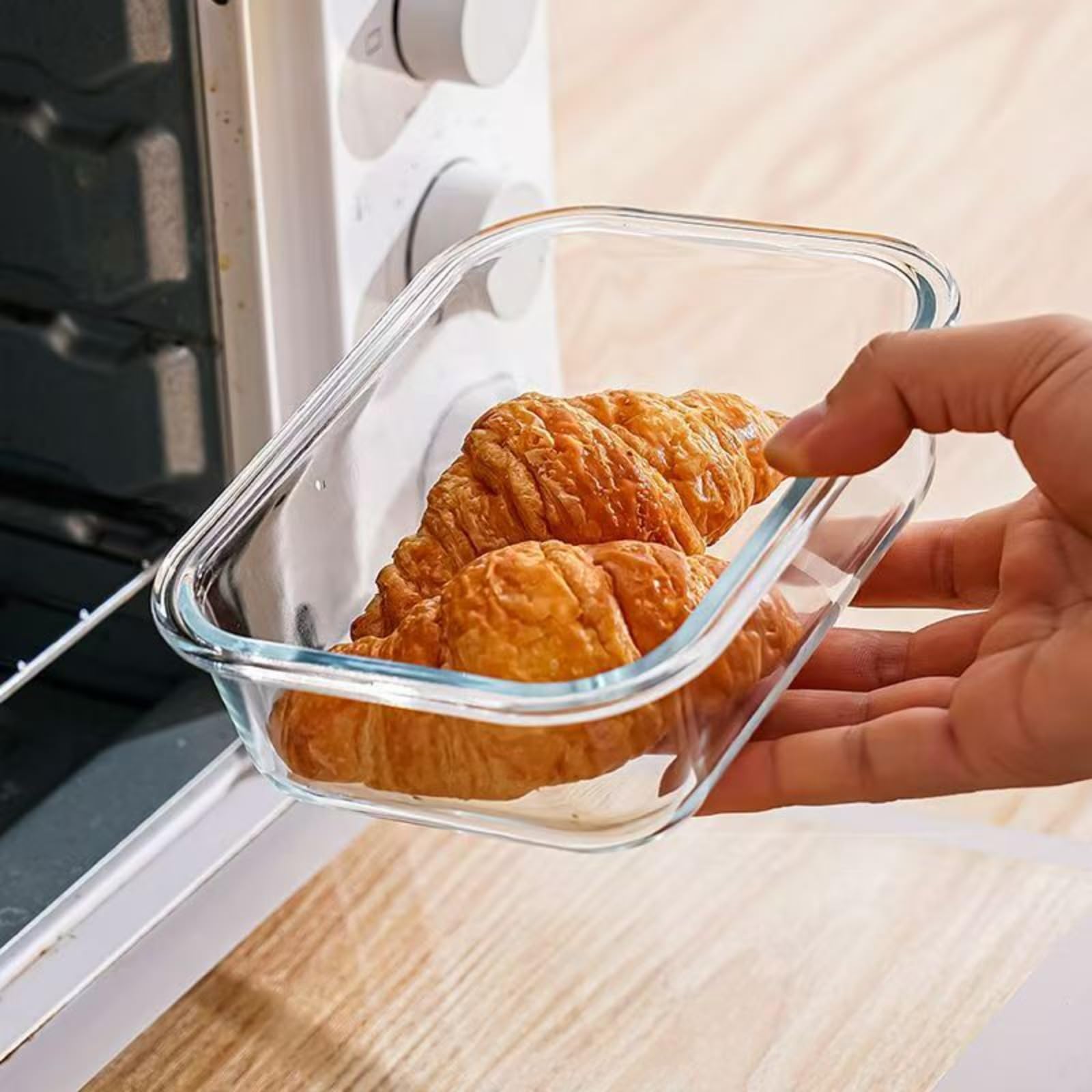 LANMOU Contenitori Alimentari in Vetro Ermetici con Coperchi per Meal Prep BPA Free Microonde Forno Frigo Freezer e Lavastoviglie (10-Piece Set)