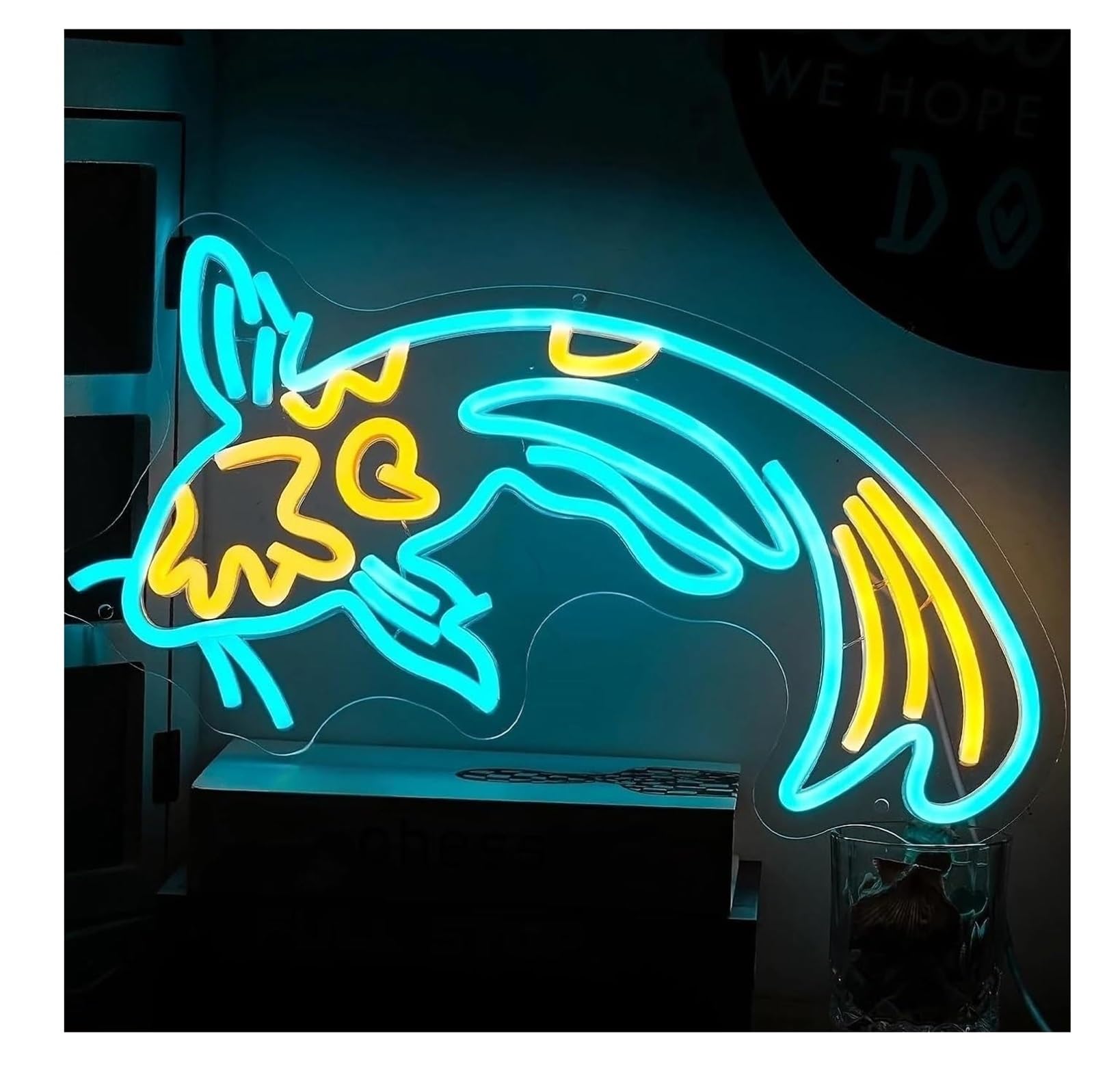 Per insegne al neon di pesci, carpe e koi, pannello luminoso dimmerabile(B)