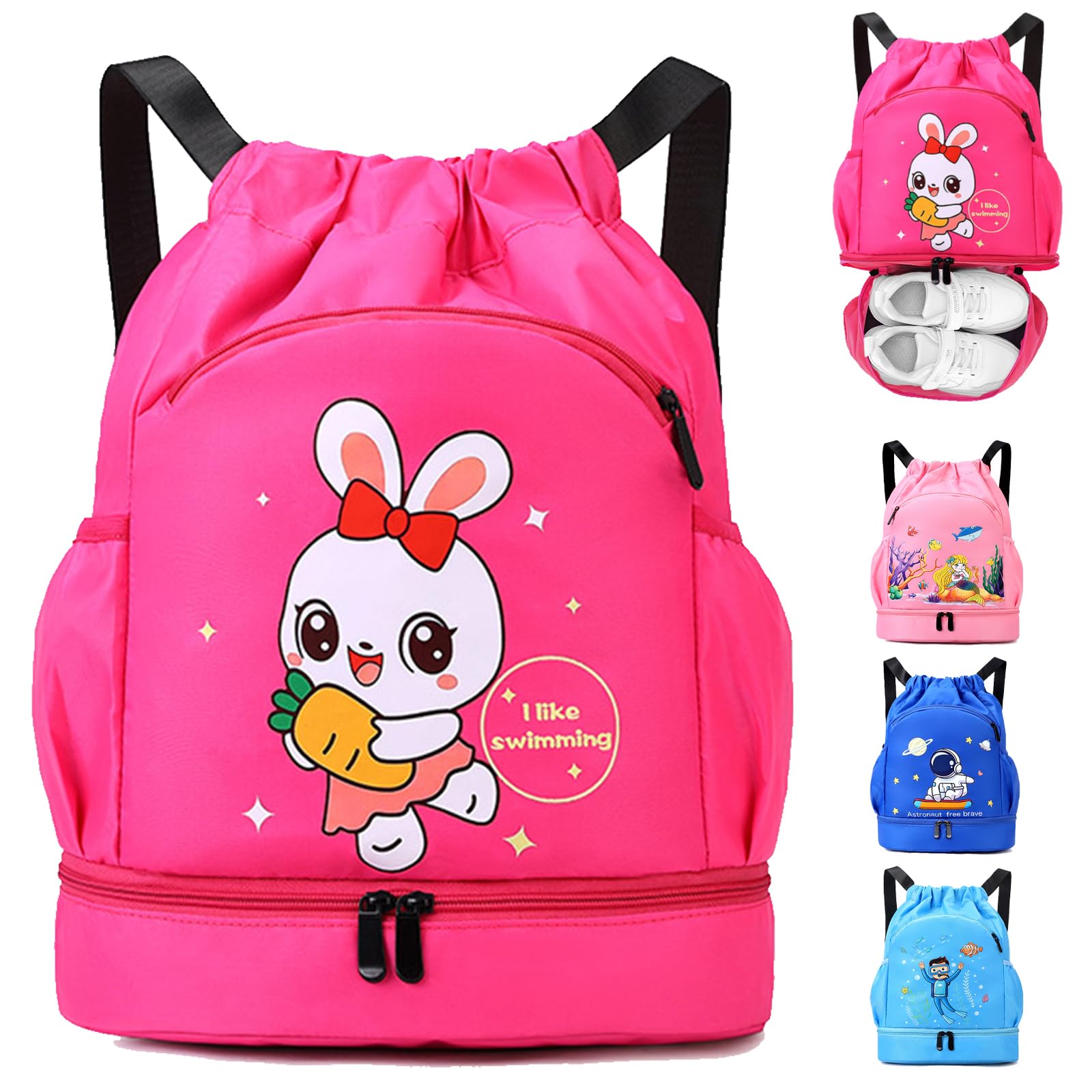 AUNGKWANG Ragazzo Sacca Impermeabile Zaino da Nuoto Bambino Con Coulisse