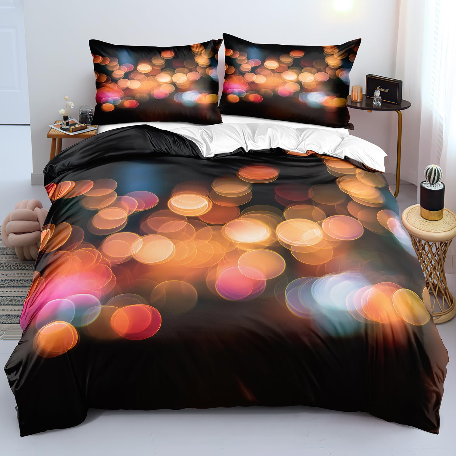 Housse de couette 200x200 néon en microfibre douce lavable pour simplifier le quotidien