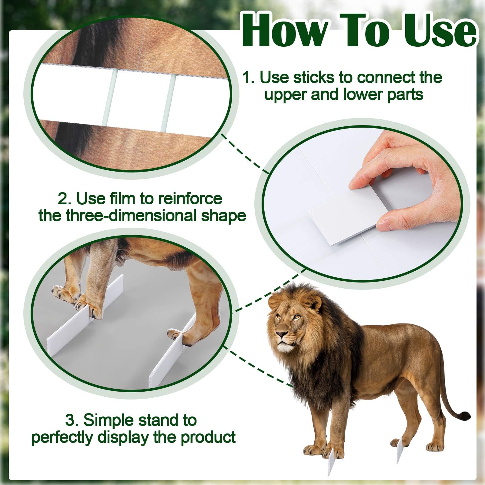 Jenaai 25 decorazioni per feste safari nella giungla grande kit con tenda verde con frange verdi, striscione con foglie di palma, sagoma per auto safari con giraffa leone e scatole per forniture per