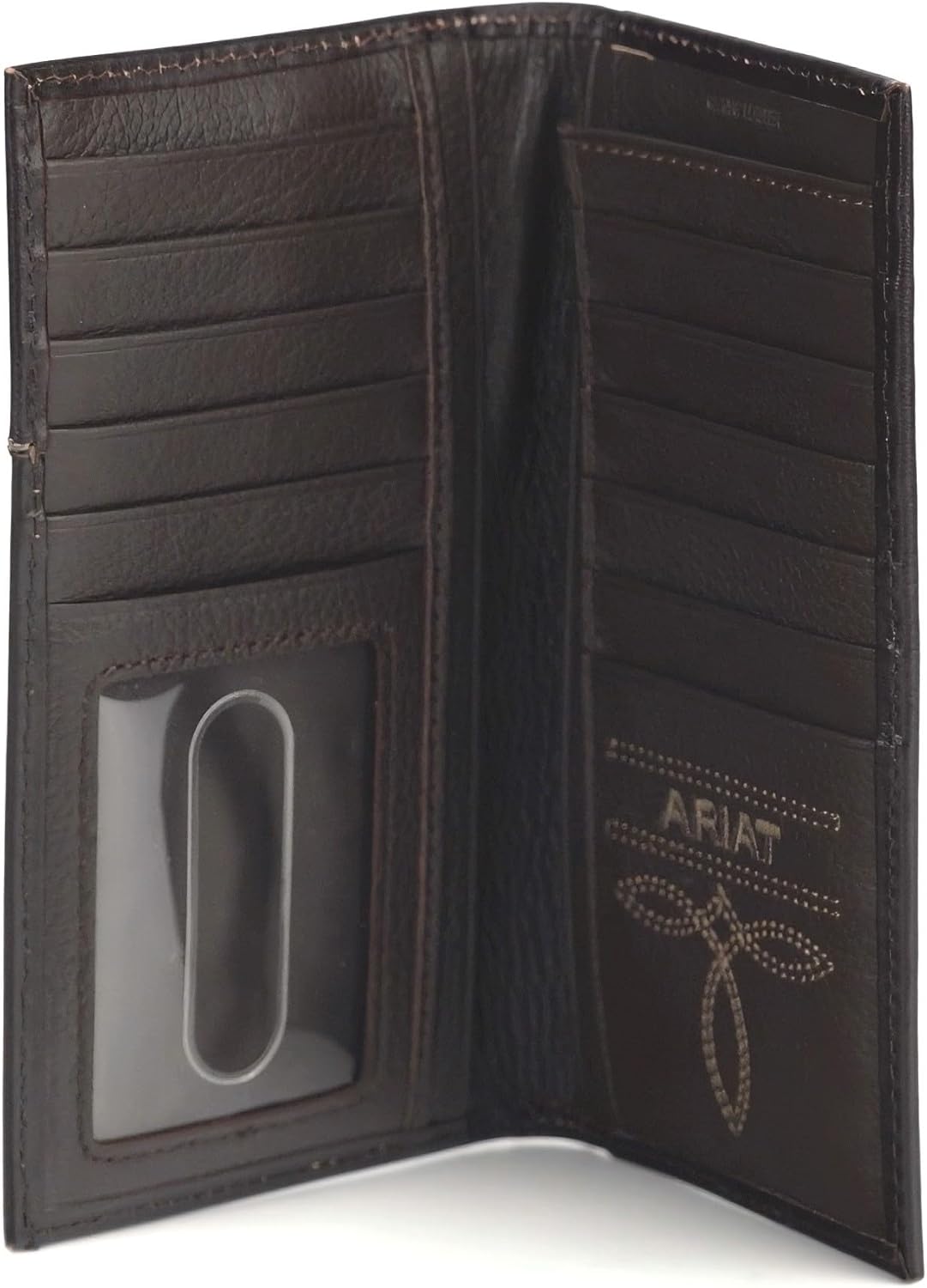 ARIAT Western Wallet Mens Rodeo Cross Filigree Medium Brown A3557244 - Image 4