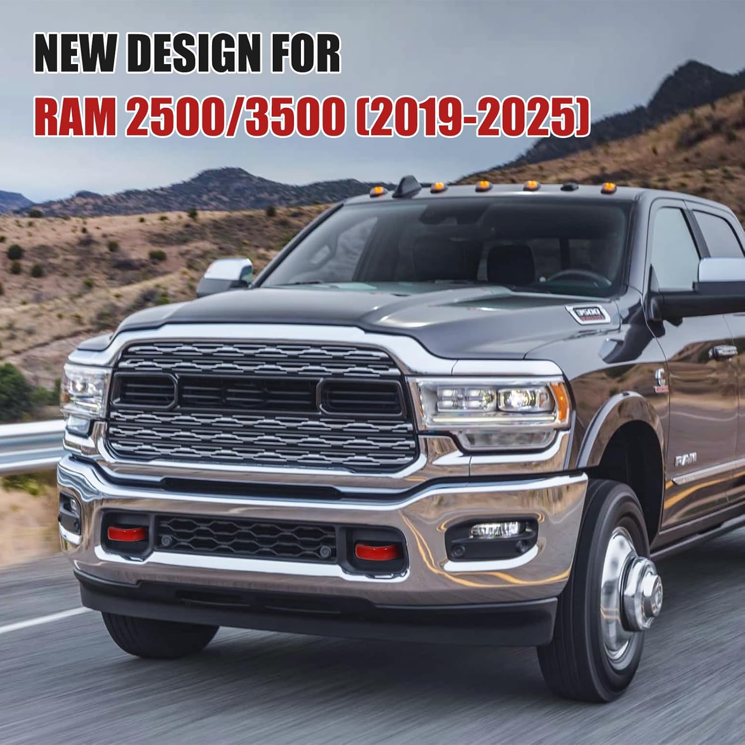 Tow Hooks Covers Compatible withr RAM 2500/3500 2019-2025, Heavy Duty Custom Red Silicone Hitch Cover Protector Only for Dodge RAM Accessories 2500/3500 2019-2025 (2PCS)