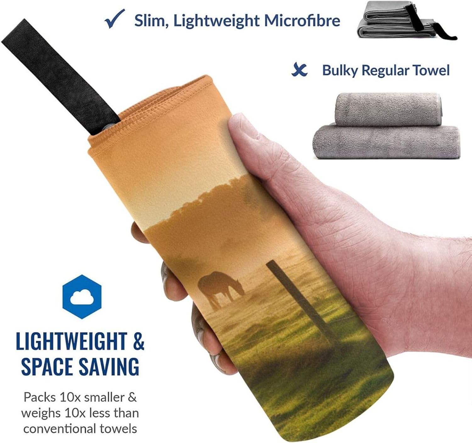 KHiry Microfiber Towel Beach Towels Sundown Sunny Quick Dry Towel Soft Lightweight Travel Towels Absorbent Large Easy Pack Travel Things Beach Blanket for Gym Sports Swimming