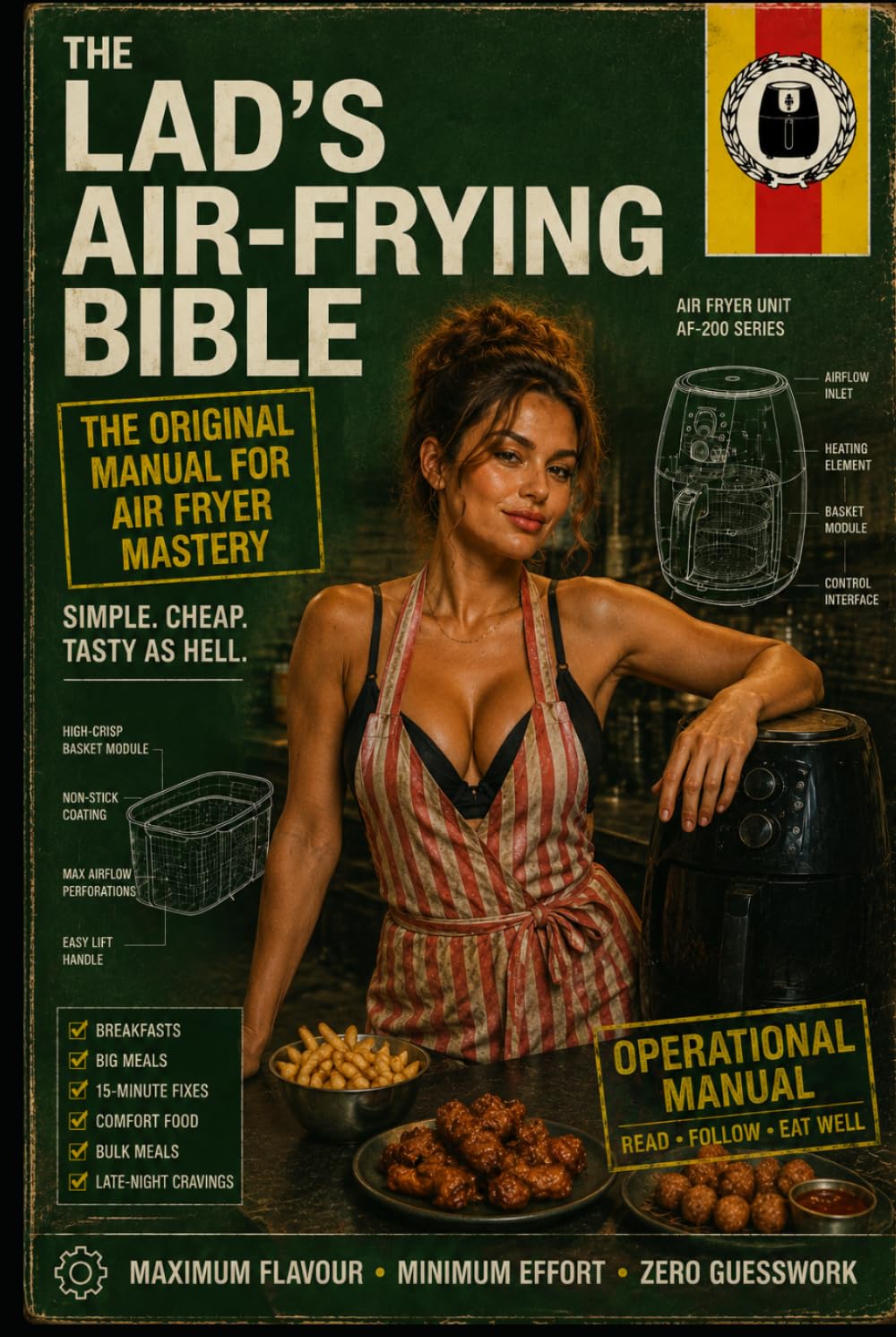THE LAD’S AIR-FRYING BIBLE: 30 Legendary Air Fryer Recipes for Blokes Who Want Big Flavour, Low Effort, and Zero Fuss in the Kitchen" (The Lads Air Frying Bible Series)