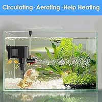 Vista 2 de AquaMiracle Bomba Powerhead para Acuario Bomba de Agua Circulante 135 GPH para Acuarios de 10-40 Galones con Características de Aireación