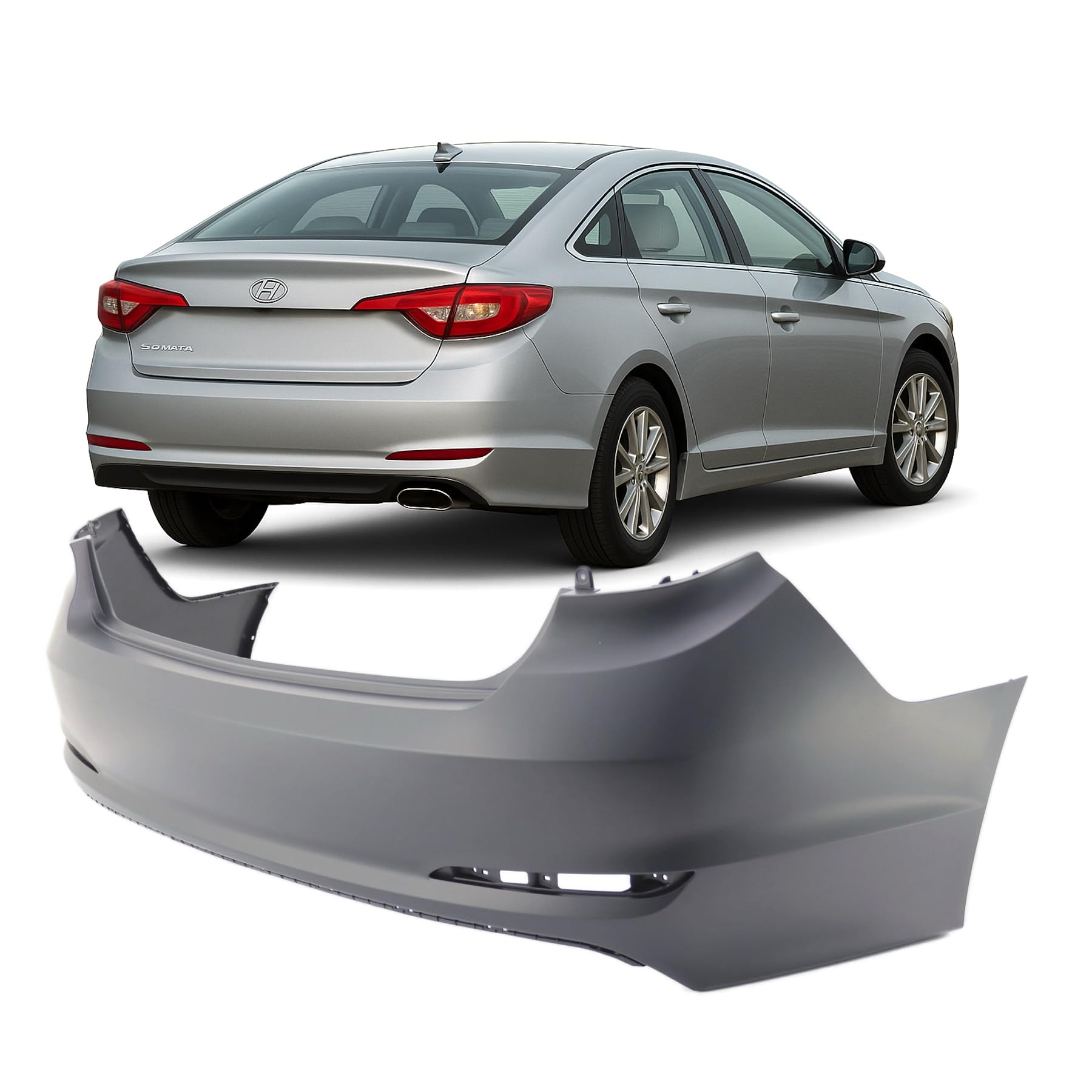 FitParts Compatible with Hyundai Sonata 2015–2017 Rear Bumper Cover