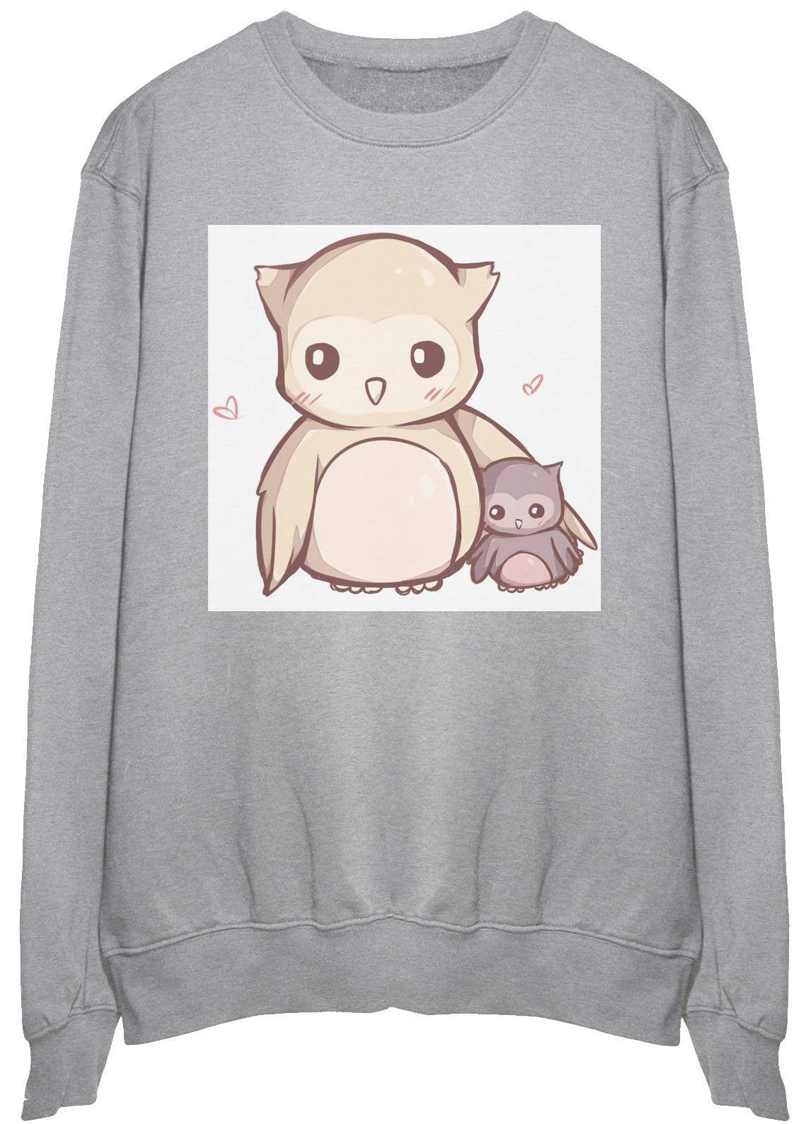 Owl Mom with Her Baby Maglione Pullover XX-Large