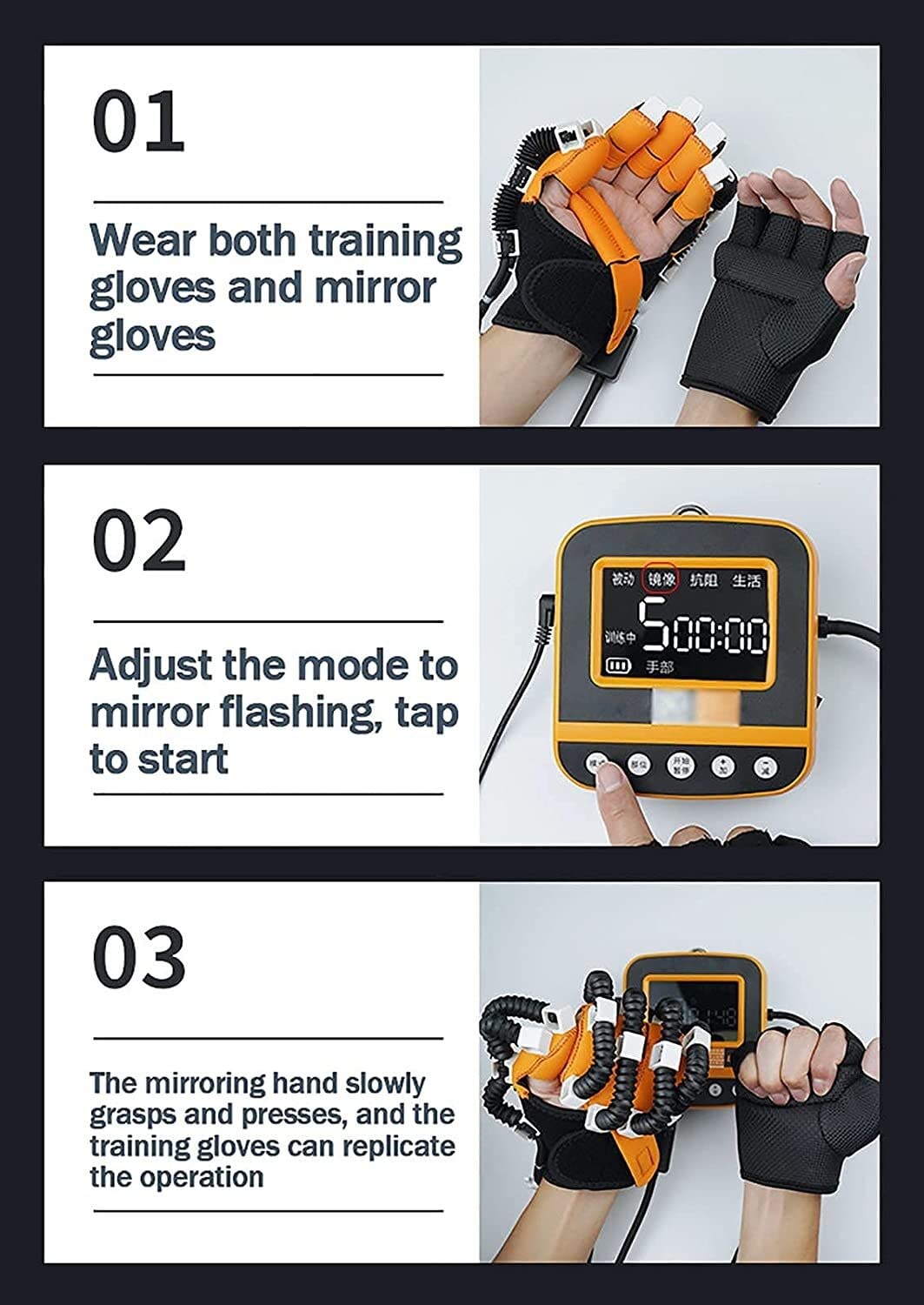 Rehabilitación Robot Guantes Accidente Cerebrovascular Férula De Mano Guantes De Asistencia Hemiplejía Equipo De Entrenamiento De Muñeca Dedos Estiramiento Protector Protector para Pacientes