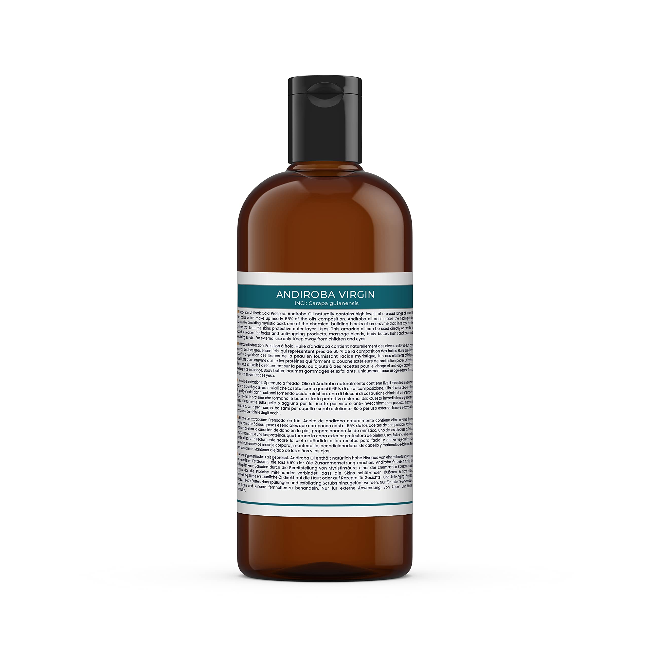 Mystic Moments Andiroba Transporteur Huile – 500 ML – 100% Pure