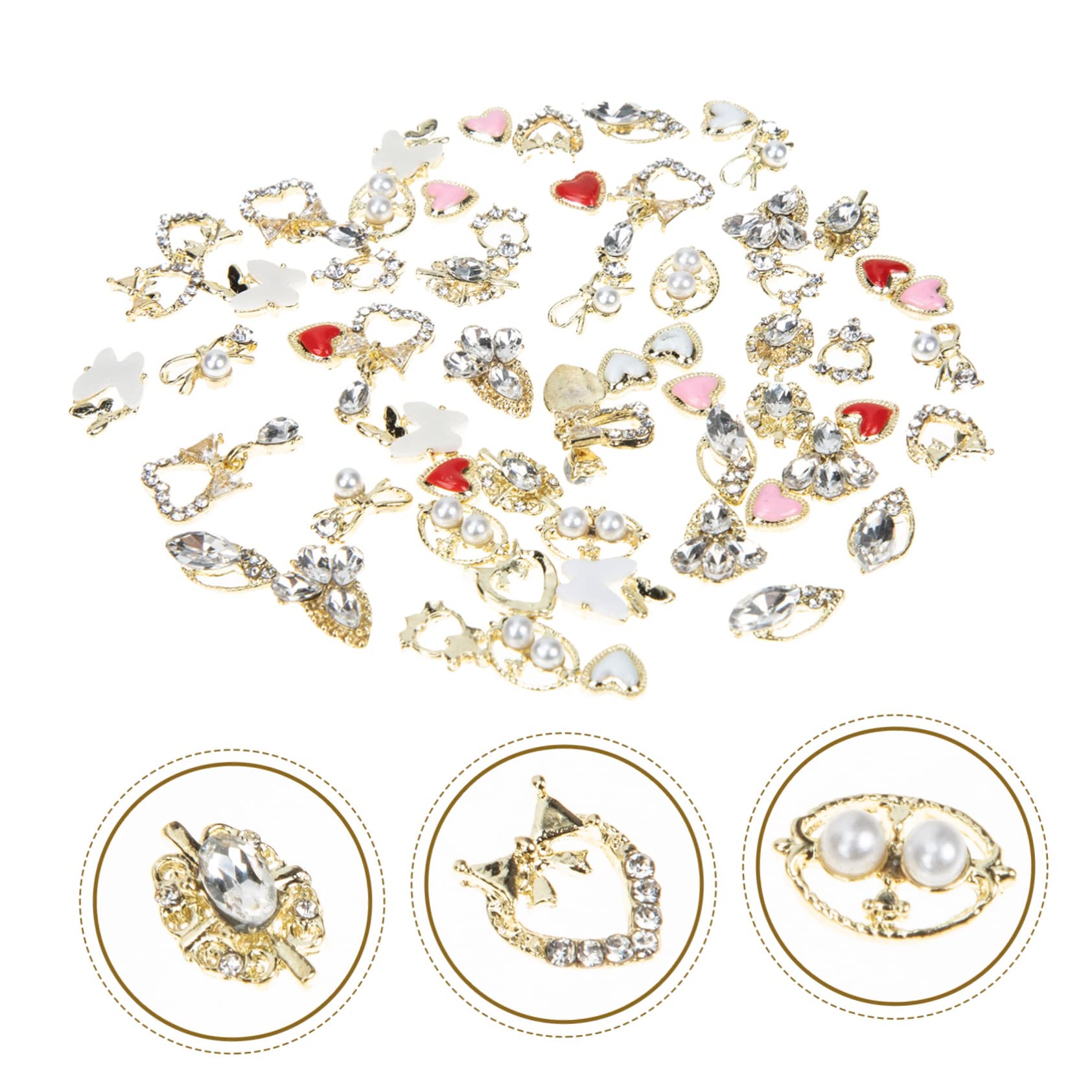 PACKOVE 5 Set Charm Per Unghie Stile Barocco Decorazioni Per Nail Art Accessori Creativi Per Unghie Con Design E Per Creazioni Te E Condivisione Tra Amiche 60 Pezzi*5