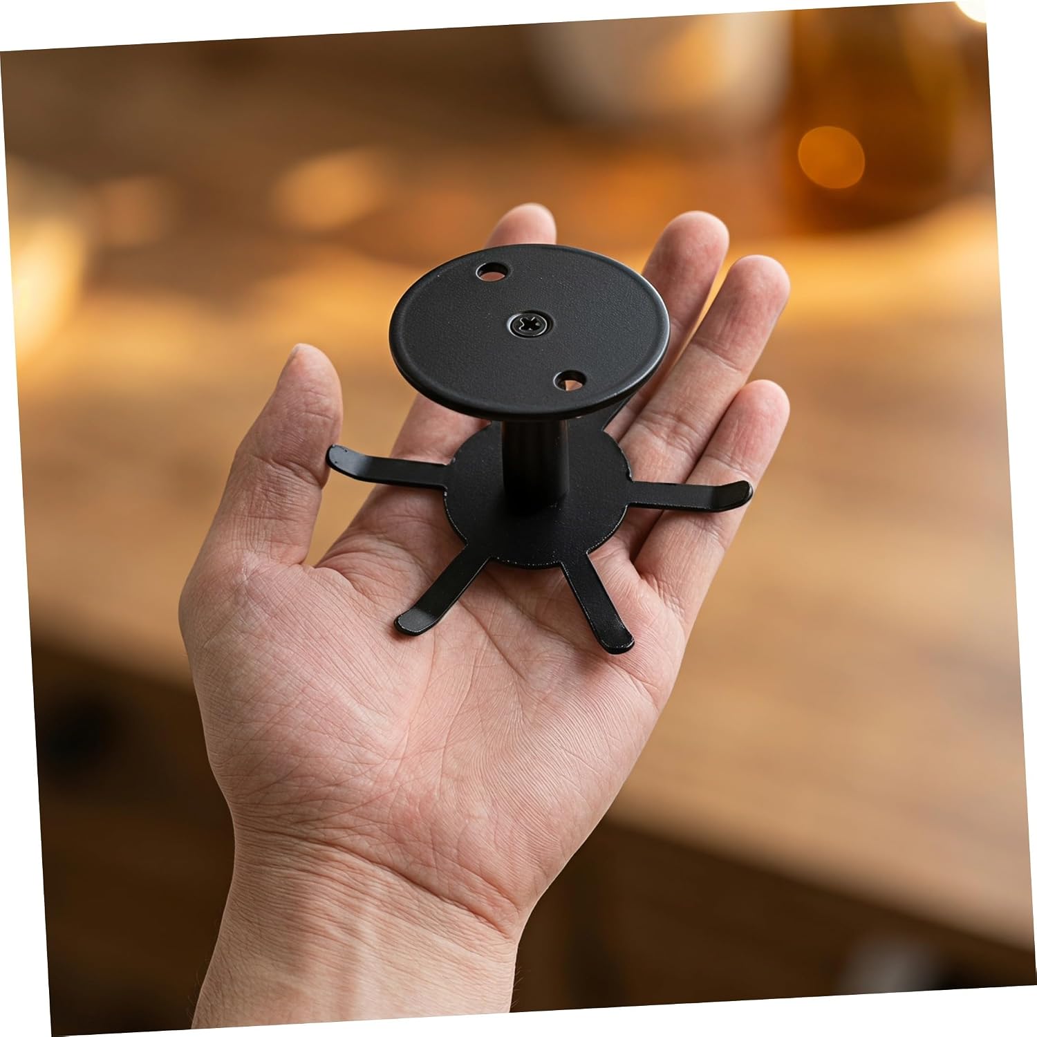 Yardwe 360 Degree Rotating under Cabinet Utensil Holder with 6 Hooks