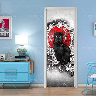 Muurversieringen Stickers Affiche Poster Pour Porte Trompe L Oeil Chat 574 Art Deco Stickers Huis Samsungupdated Com
