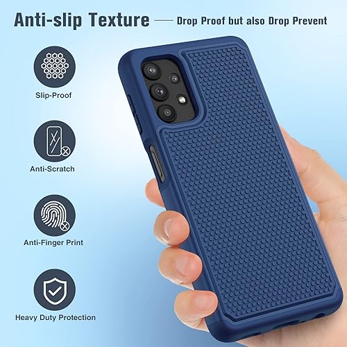 Miniatura 5 de JXVM Funda para Samsung Galaxy A32-5G funda protectora de doble capa resistente para teléfono celular, a prueba de golpes, con textura