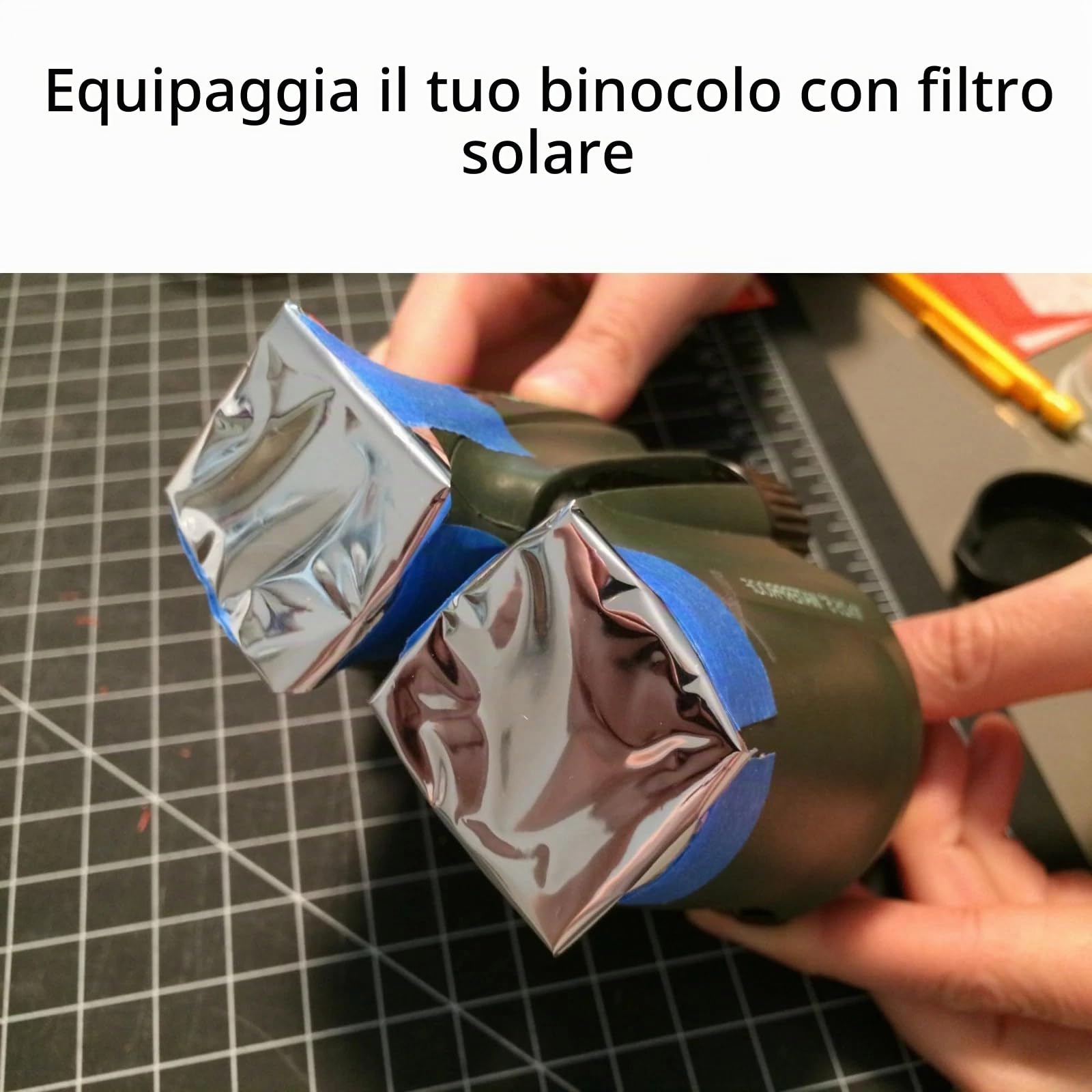 Foglio Filtro Solare OD 4.8 Per Telescopi – Pellicola Per Eclissi E Macchie Solari, ISO 12312-2, 100x100mm