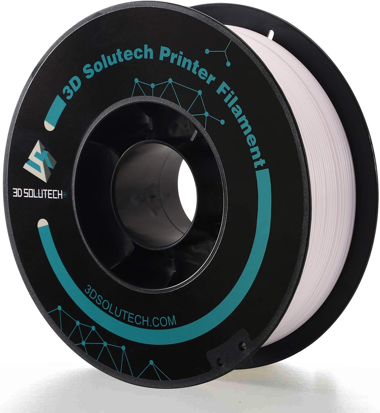 3D Solutech - PREPLAWHITE Real White 3D Printer Premium PLA Filament 1.75MM Filament, Dimensional Accuracy +/- 0.03 mm, 2.2 LBS (1.0KG)