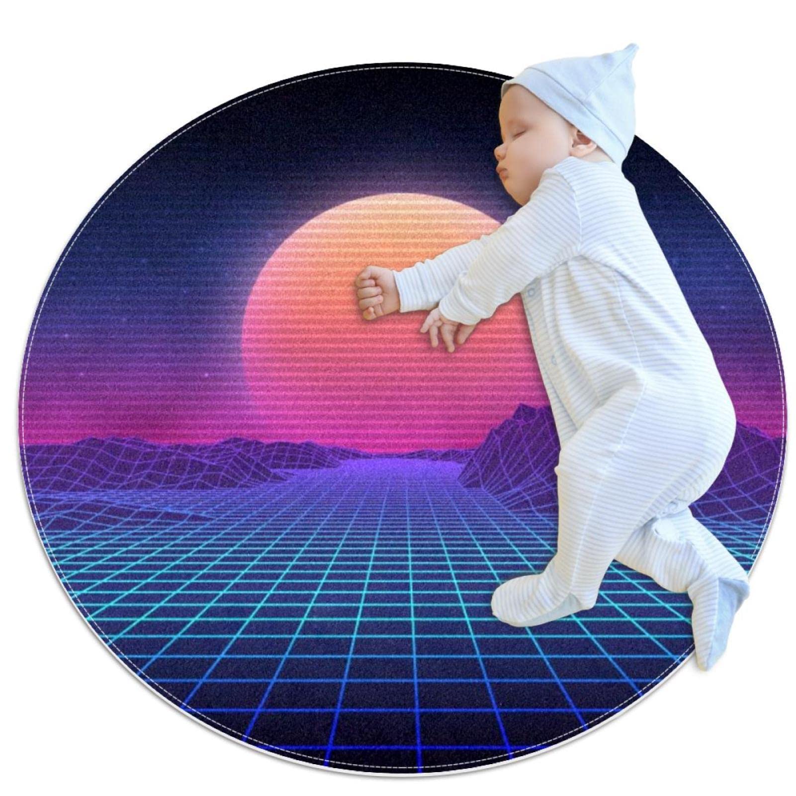 Tapis de salle de bain lune et soleil chic pour chambre d'enfant et salon cosy