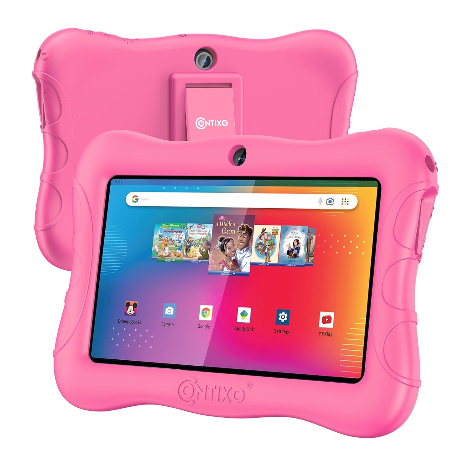 contixo IZI V9 2GB RAM 32 GB ROM 7 inches Kids Tablet, Android 10, Educational Kids, Parental Control Pre Installed Learning Game Apps with Wi-Fi Bluetooth Tablets for Kids 6+ Age (Pink)