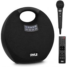 PYLEUSA Wireless Portable Bluetooth Speaker with Built in Rechargeable Battery, Wireless Microphone, Clear Surround Sound, Mini IPX4 Waterproof Speaker for Indoor and Outdoor Activities