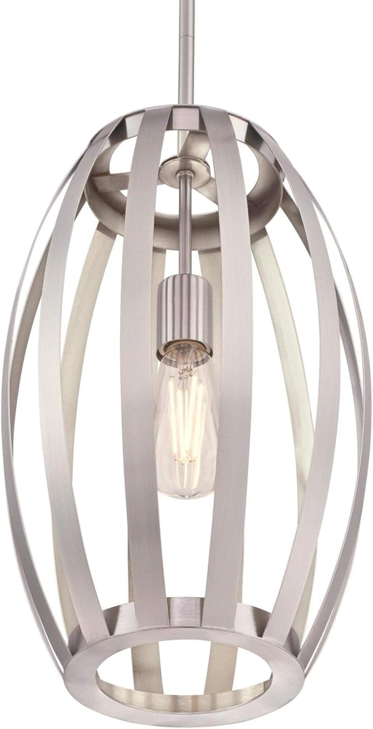 Crazy Clearance Westinghouse Lighting 6372800, Brushed Nickel Finish Farah One-Light Indoor Pendant, Size