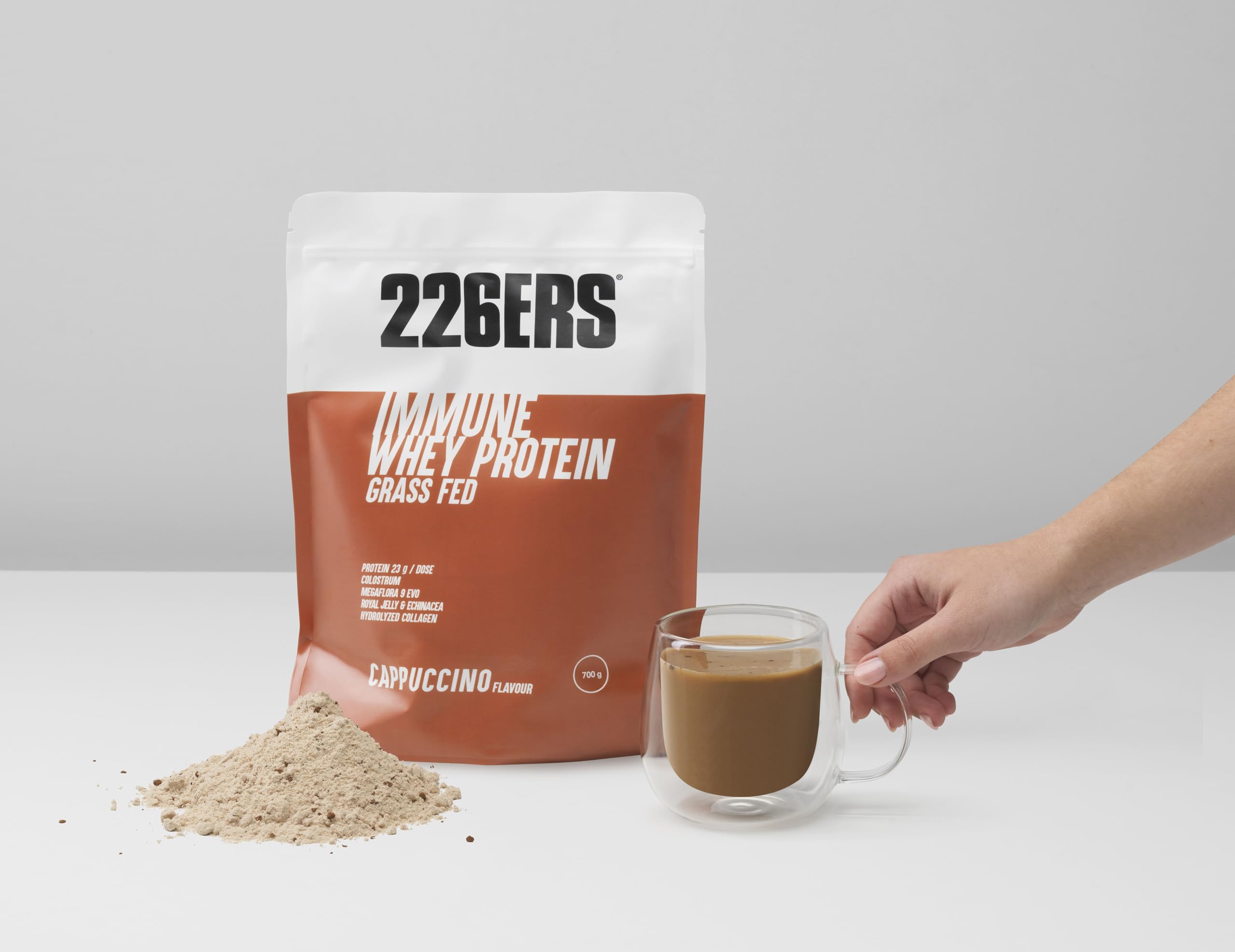 226ERS Immune Whey Protein, Proteína Refuerzo Inmunitario, Capuccino 700g
