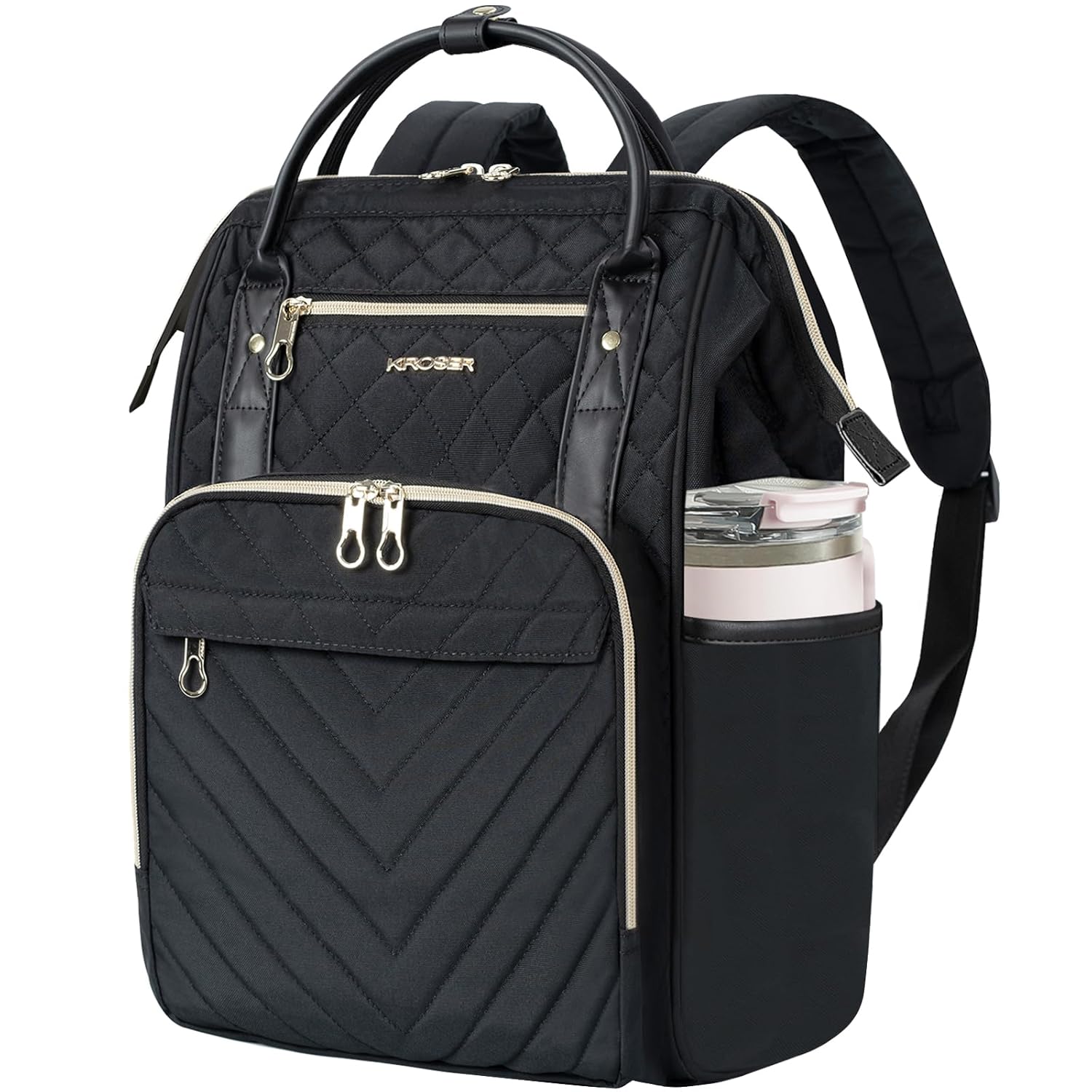 KROSER Laptop Backpack 17 Stylish Backpack Water Repellent College Casual Daypack with USB Port Travel Business Work Bag