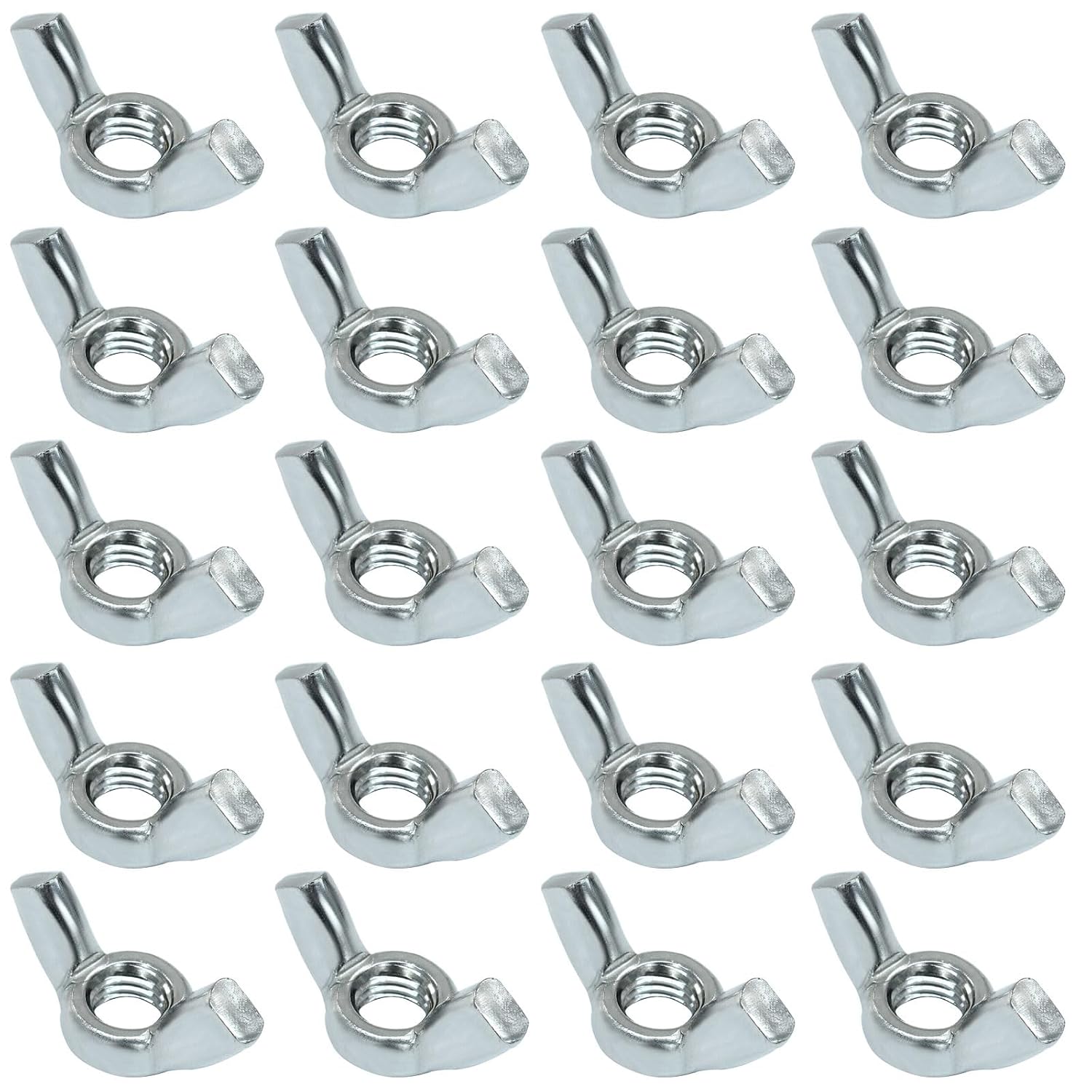 M6 Wing Nuts, 20 Pcs, 304 Stainless Steel
