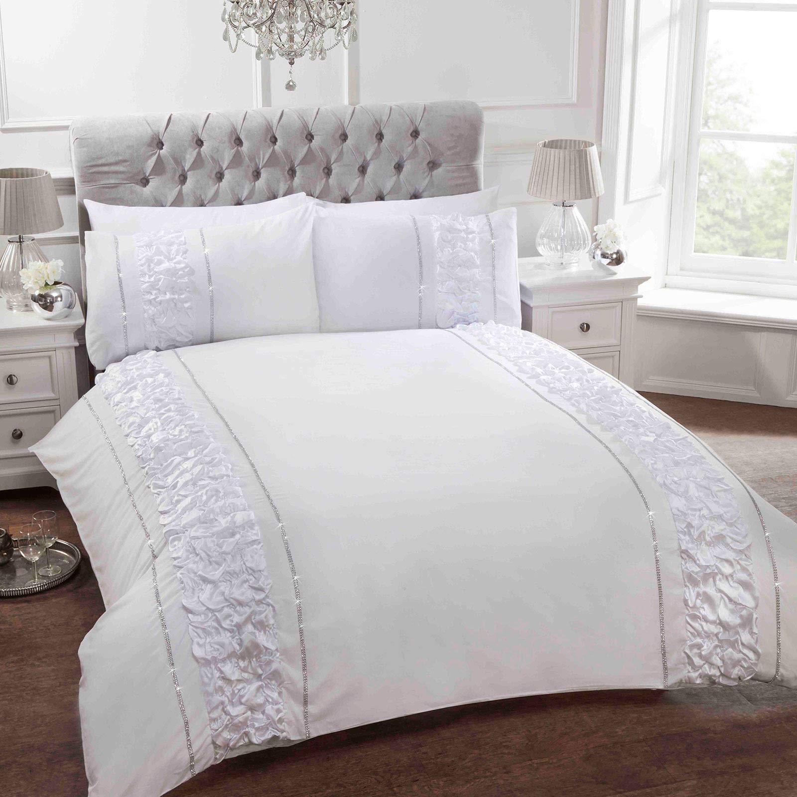 Homespace Direct Ltd Provence White Single Duvet Cover Bedding from B&Q