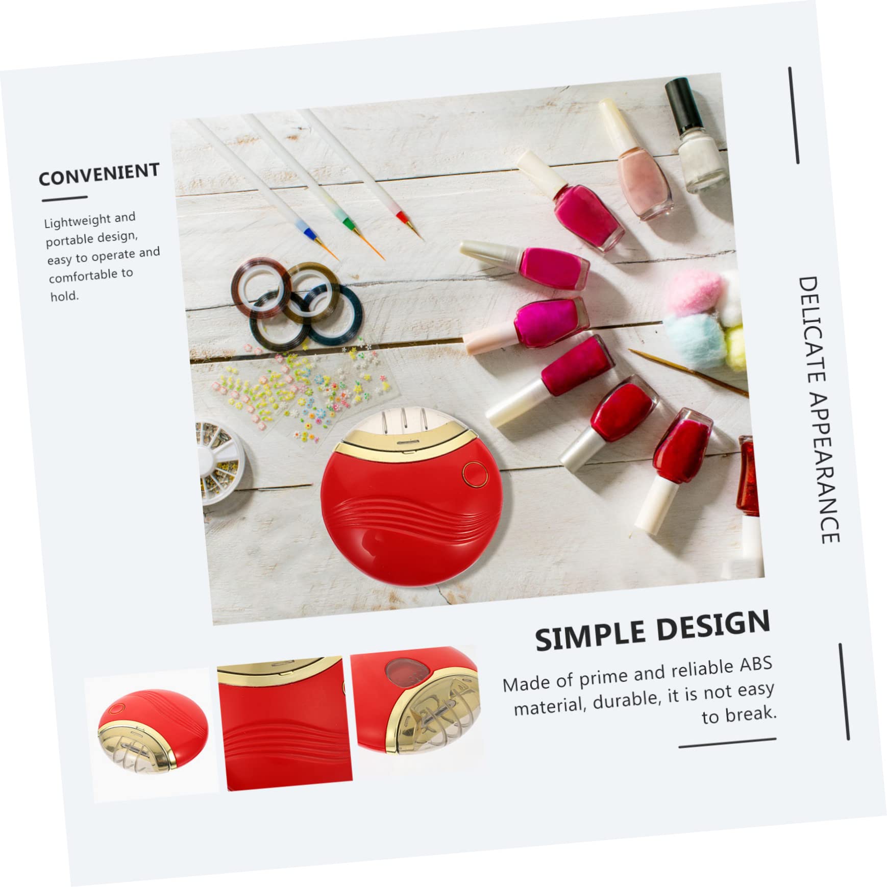 ERINGOGO 1 Set Electric Manicure Nail Care Cutter Pedicure Clippers Nail Cutter Nail Cutter USB Charging Nail Trimmer Electric Nail Scissor Manicure, 8x8cm, Red