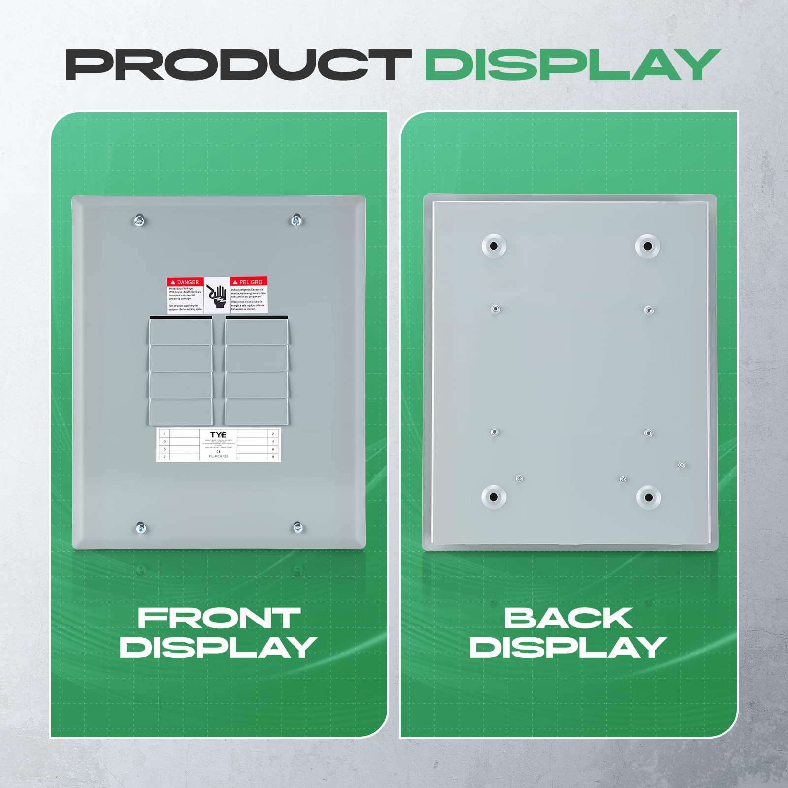 Circuit Breaker Panels 8 Space 125 Amp, 120V/240V Circuit Breaker Box with Main Lug Steel Enclosure for Sub Panel Applications Indoor Load Center — Amazon image 5