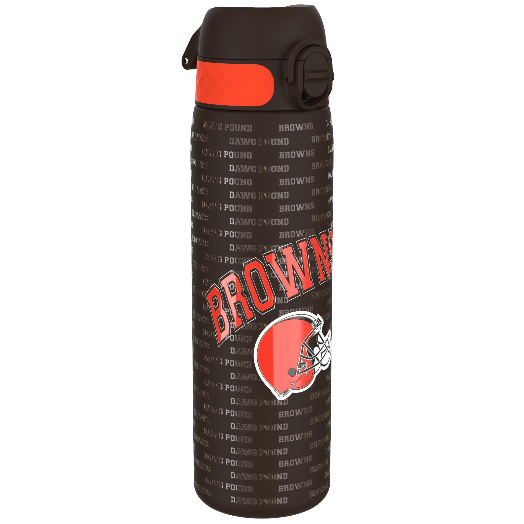 ION8 Leak Proof NFL Water Bottle, Stainless Steel, Cleveland Browns, 600ml (20oz