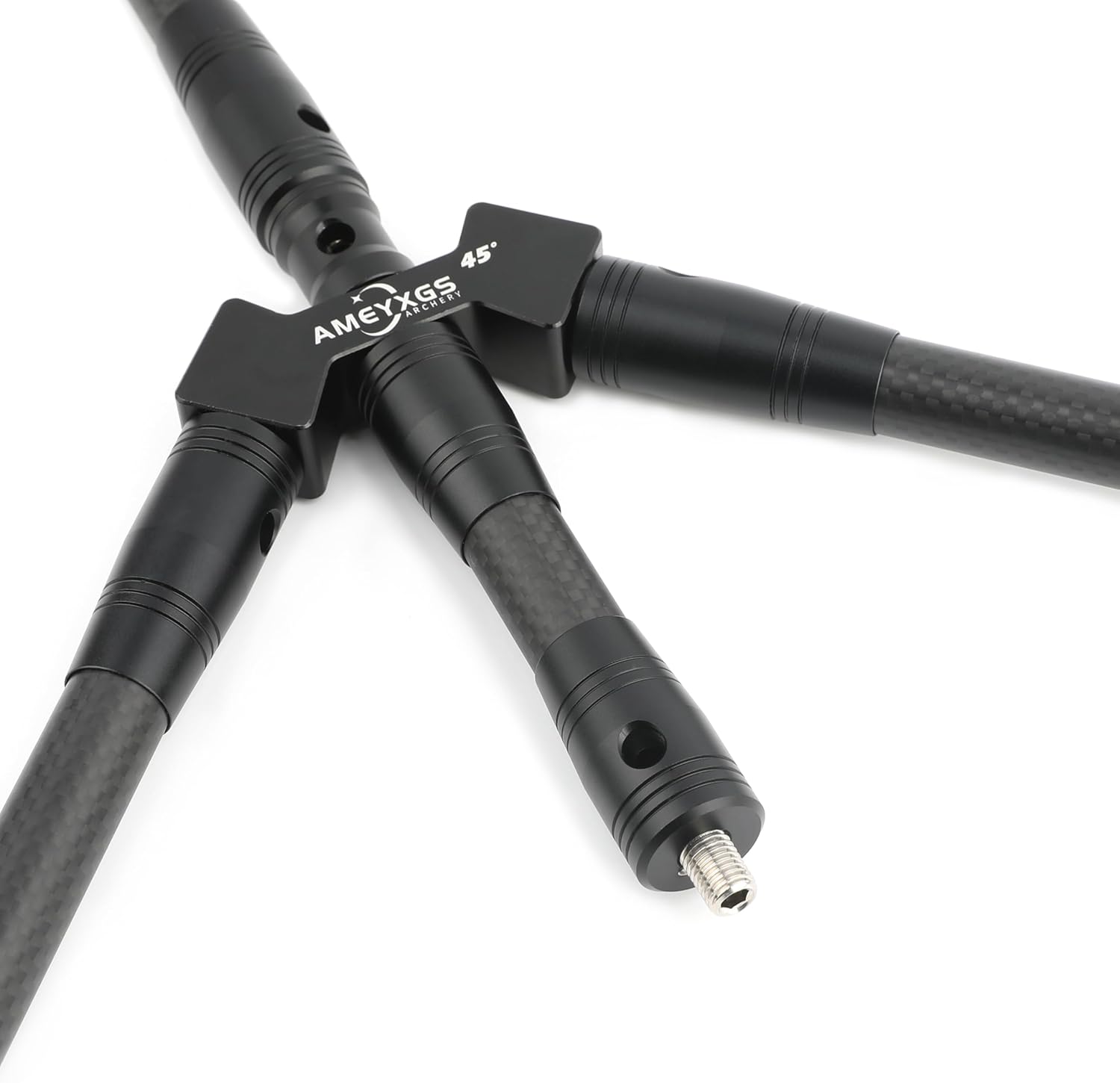 AMEYXGS Archery Bow Stabilizer Set 4/5/10/12/28/30 inch 3k Carbon Bow Balance Bar with Stabilizer Rubber and Weights for Recurve Bow and Compound Bow