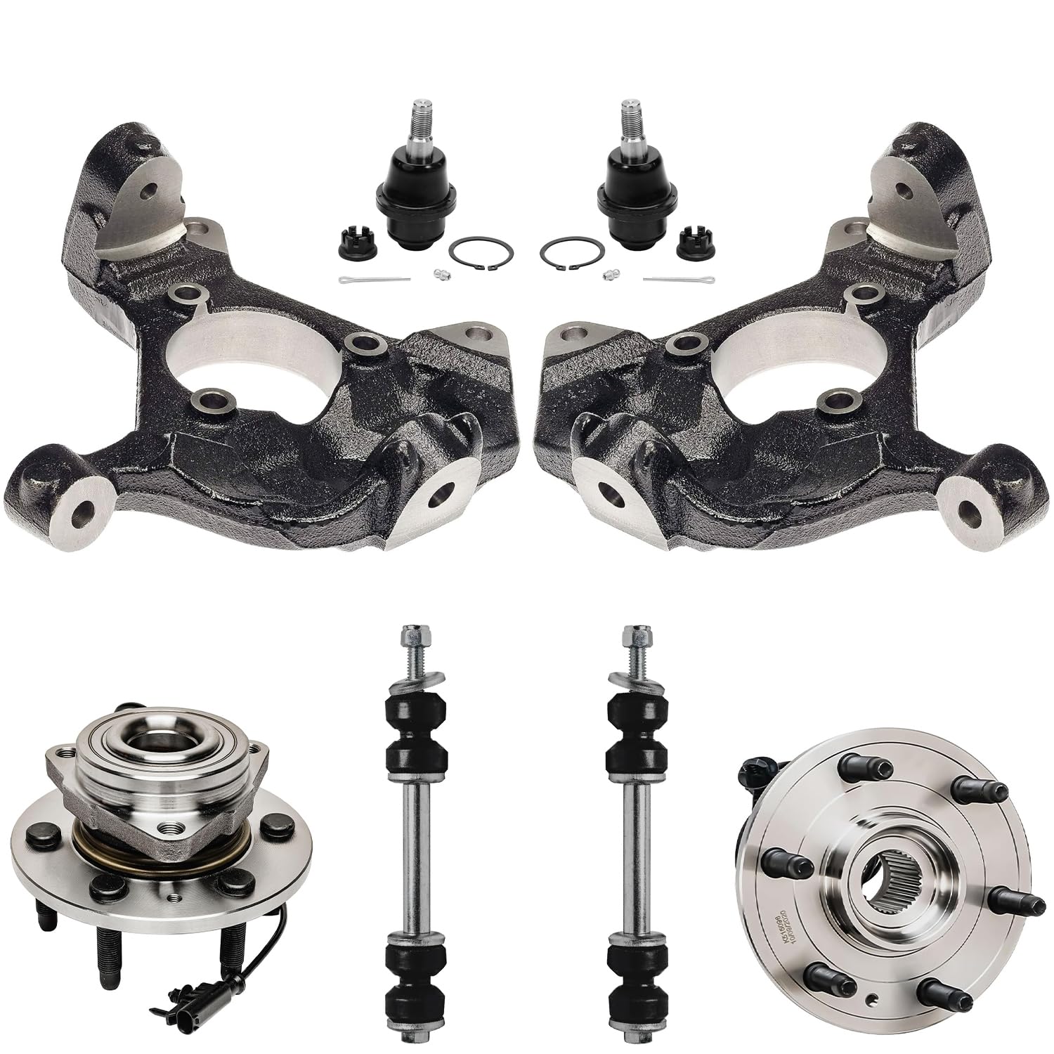 Detroit Axle - 4WD 8pc Front Knuckles Kit for 07-13 Chevy Silverado 1500