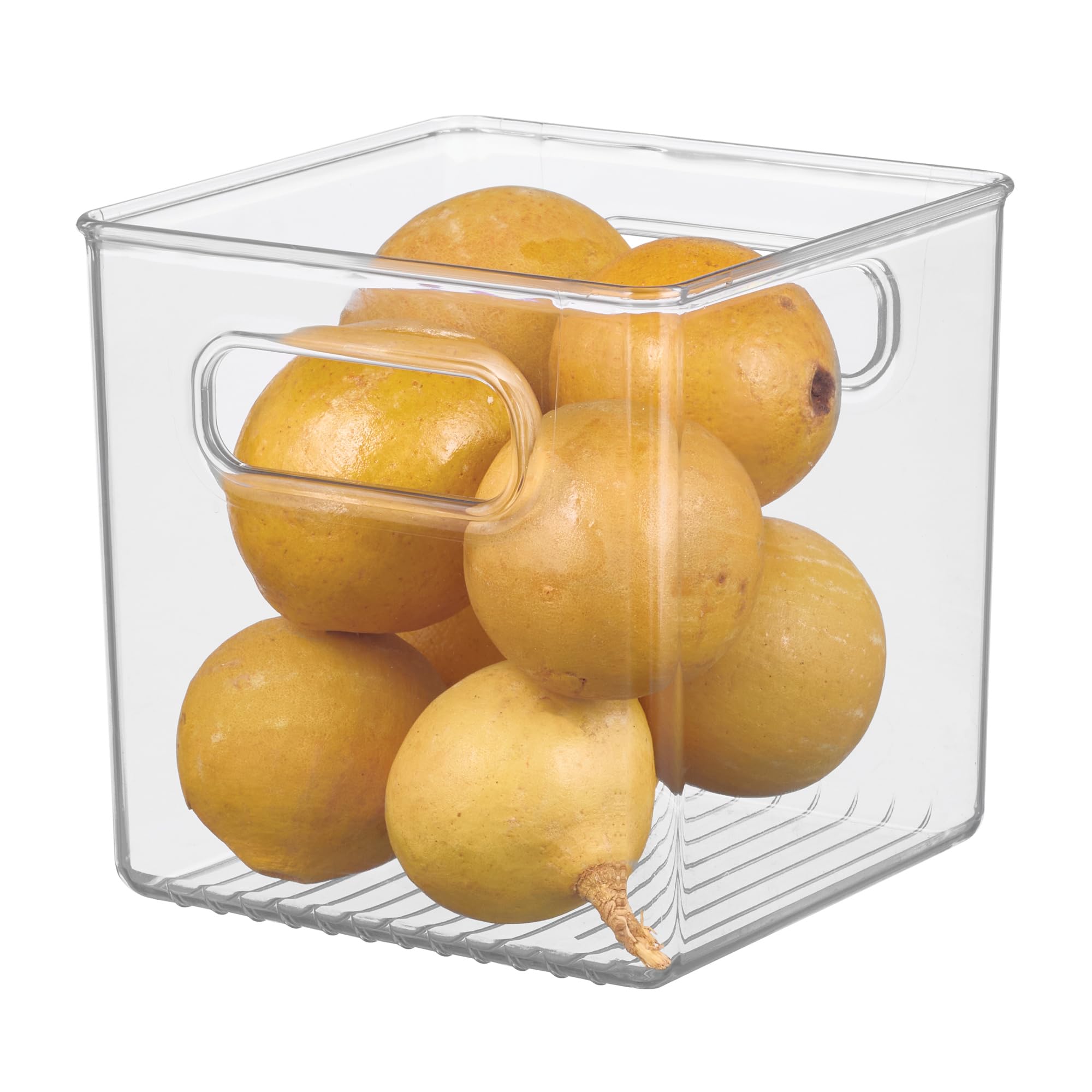 iDesign 71530EU Cabinet/Kitchen Binz Kitchen Storage Container, Small Plastic Storage Boxes for the Fridge, Freezer or Pantry, Clear