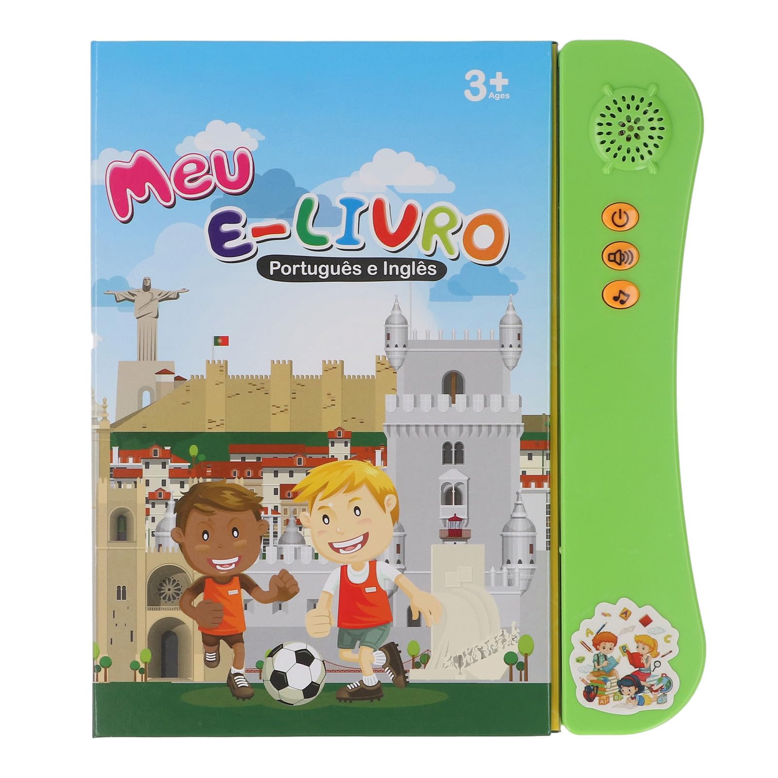 Portuguese English Sound Book, Bilingual Children Alphabet Numbers Animals Fruits Vegetables, Interactive Learning Book (1)