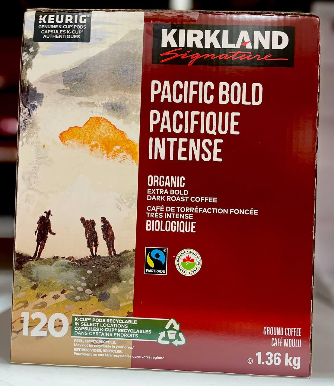 KIRKLAND SIGNATURE PACIFIC BOLD PACK OF 120 K- CUPS 1.36KG