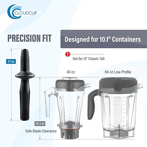 Vista 5 de Piezas de repuesto para licuadora de émbolo para Vitamix Tamper de perfil bajo Professional Series Pro 750 5300 7500, accesorios de piezas